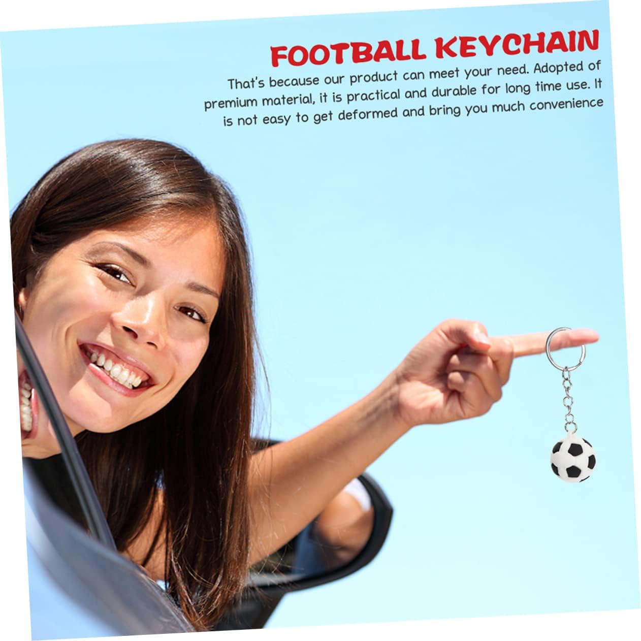 16pcs Creative Soccer Keychains for Backpacks and Sports
