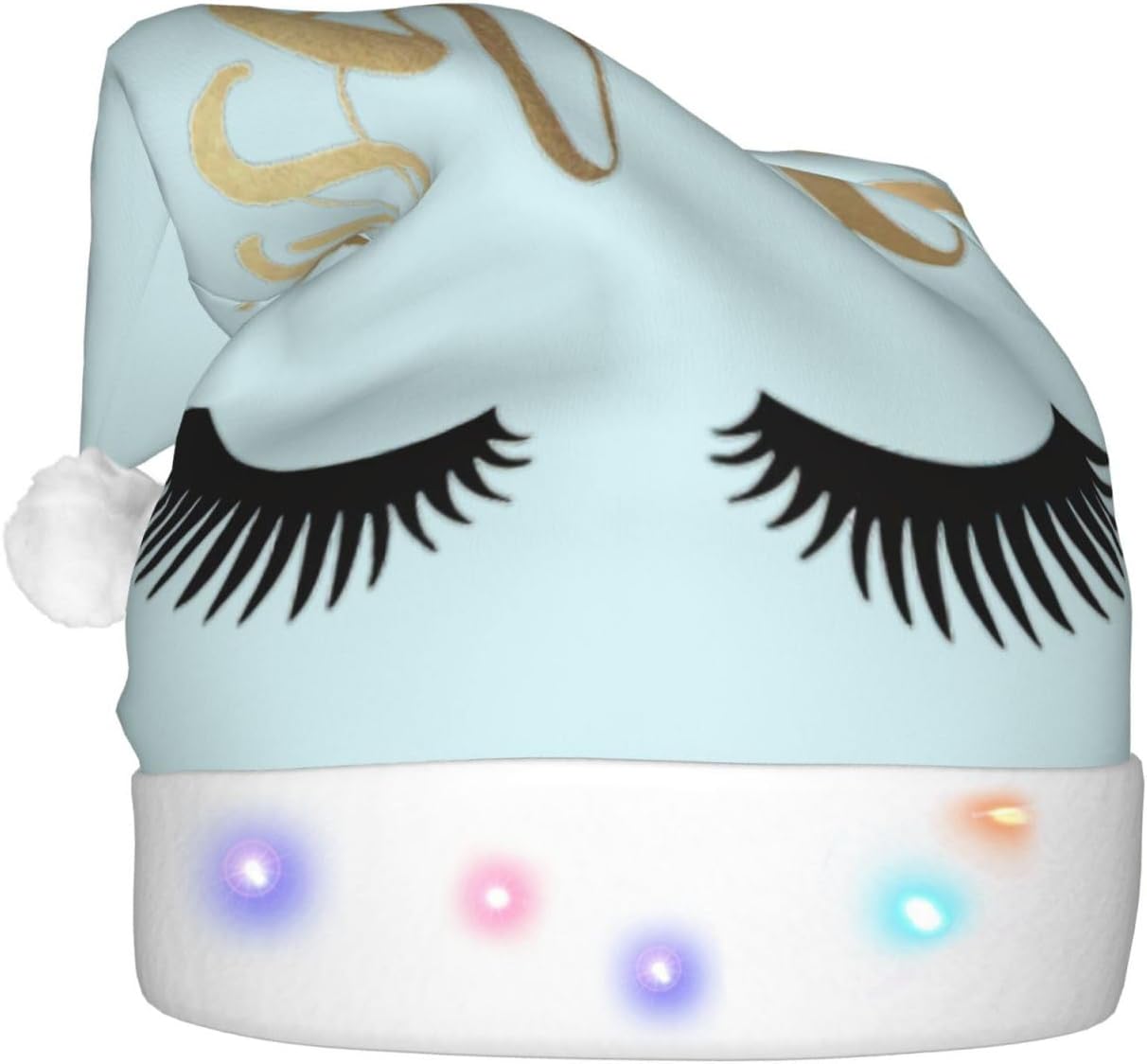 Vibrant Christmas Hat with LED Lights for Adults