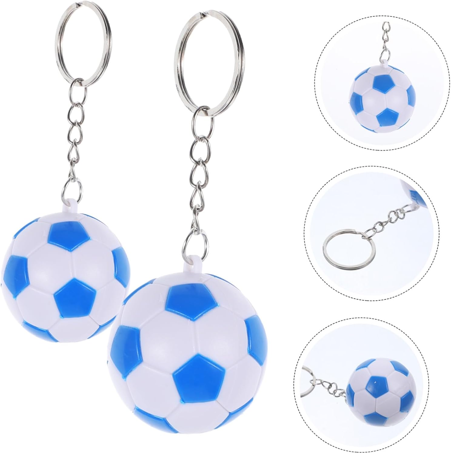 2PCS Soccer Ball Keychain Party Favors for School Carnival Birthday Celebrations