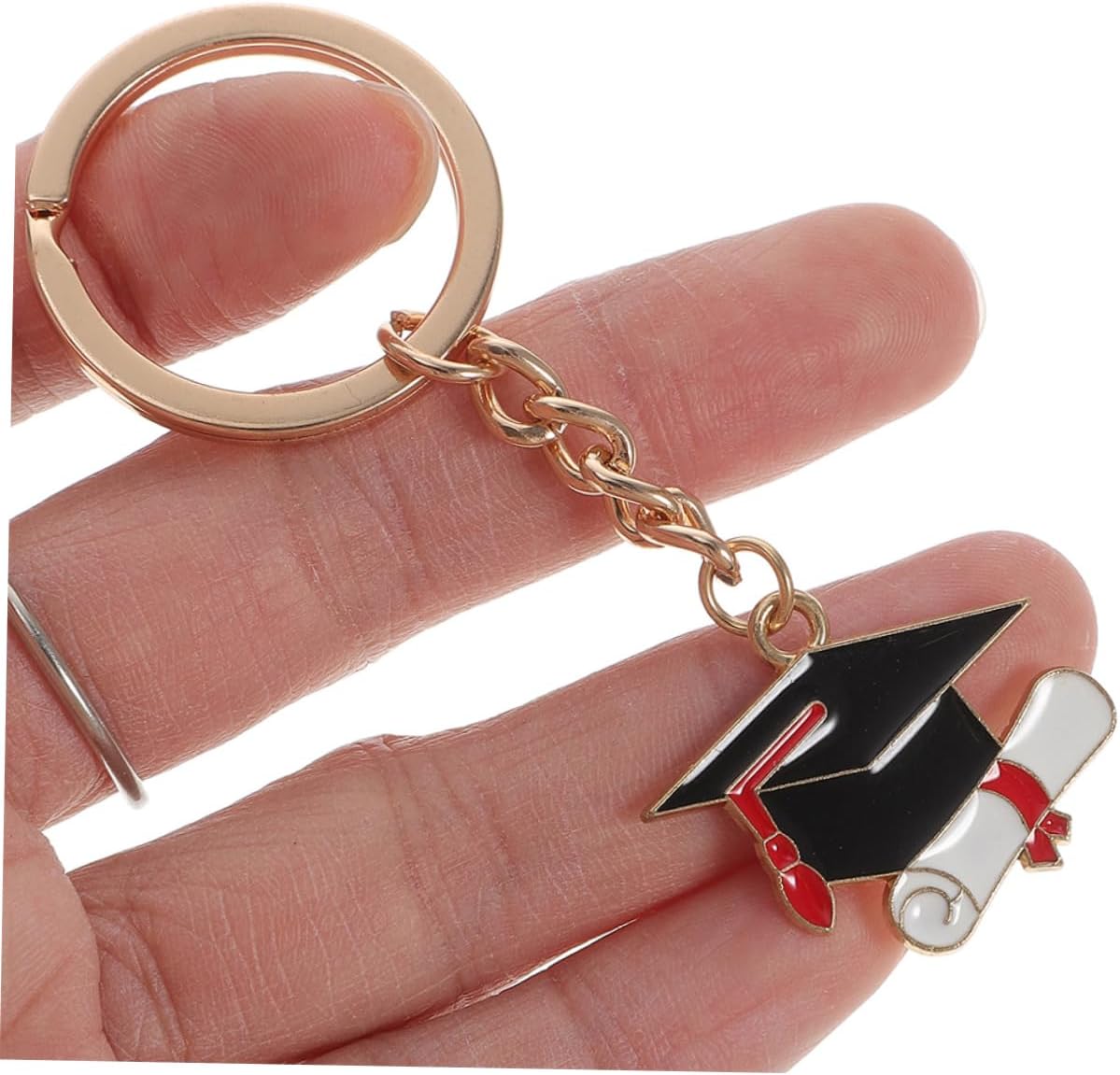 5pcs Zinc Alloy Graduation Cap Keychain Charms