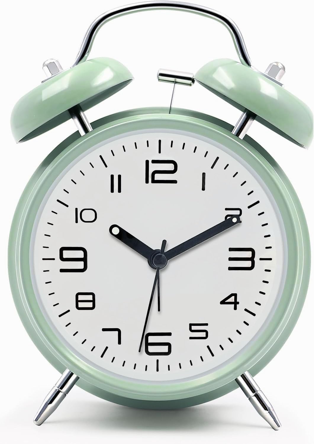 Loud Alarm Clock for Heavy Sleepers 4 Inch Twin Bell Metal Design