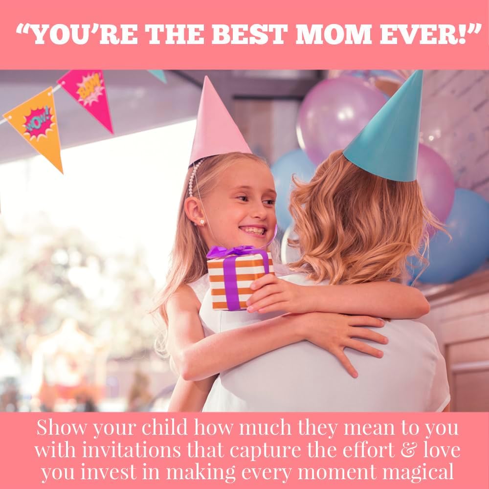 Amanda Creation Axolotl Birthday Invites 8 Pack 5x7