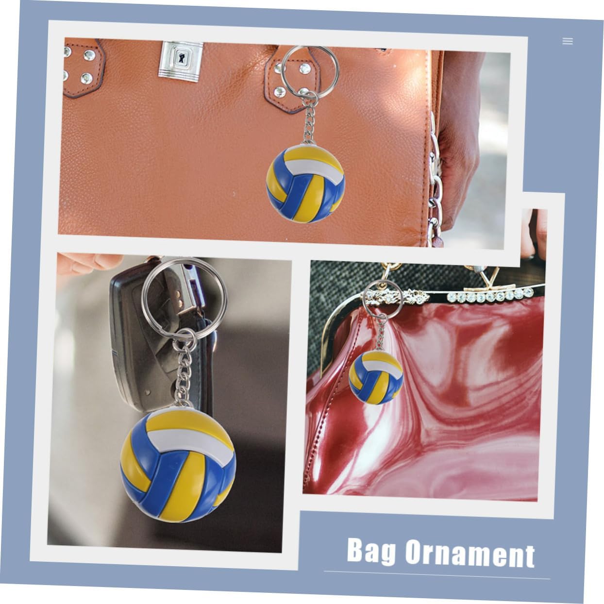 Adorable Volleyball Keychain Pendant for Fans and Players
