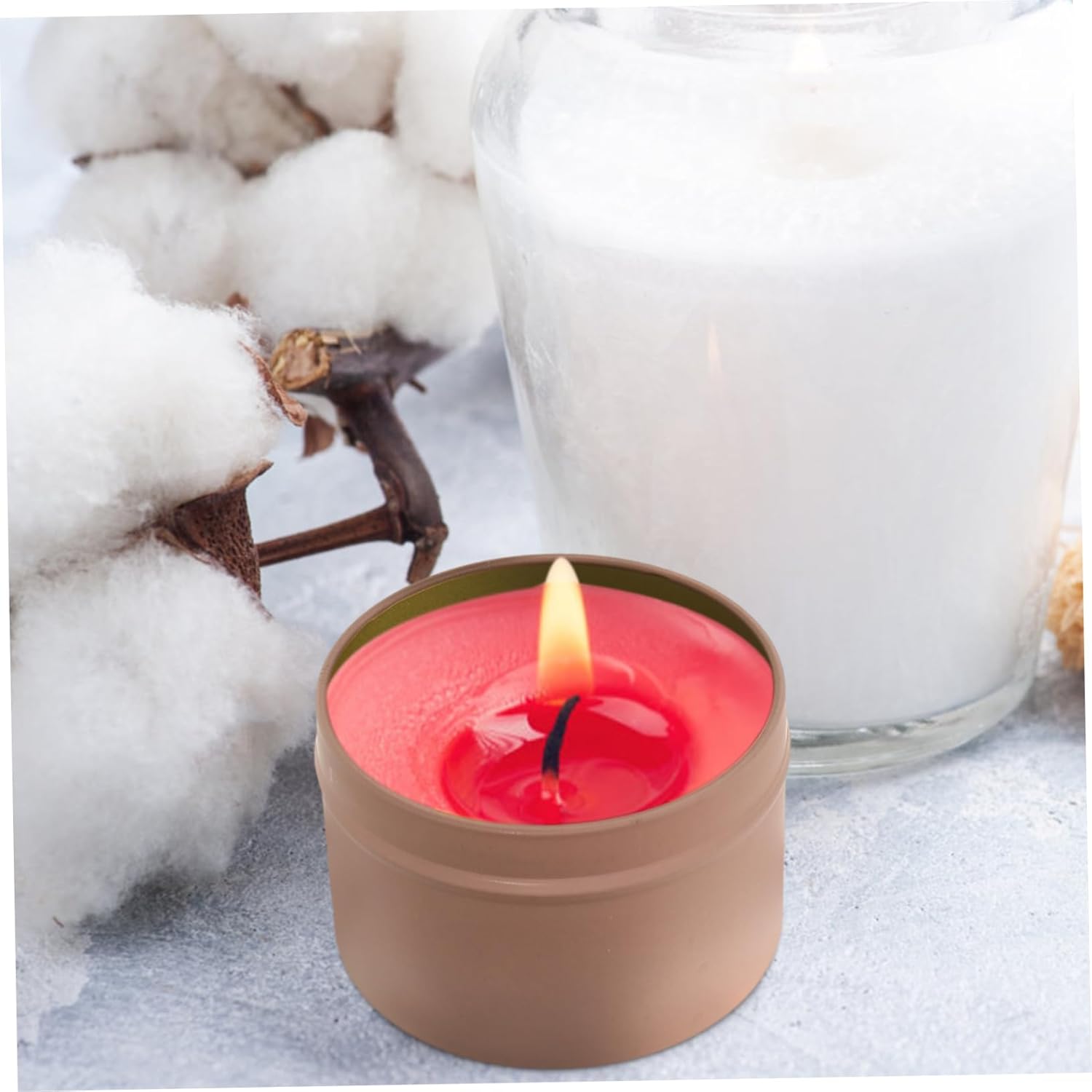 Happyyami 12pcs 4oz Metal Candle Tins with Lids Empty DIY Candle Jars