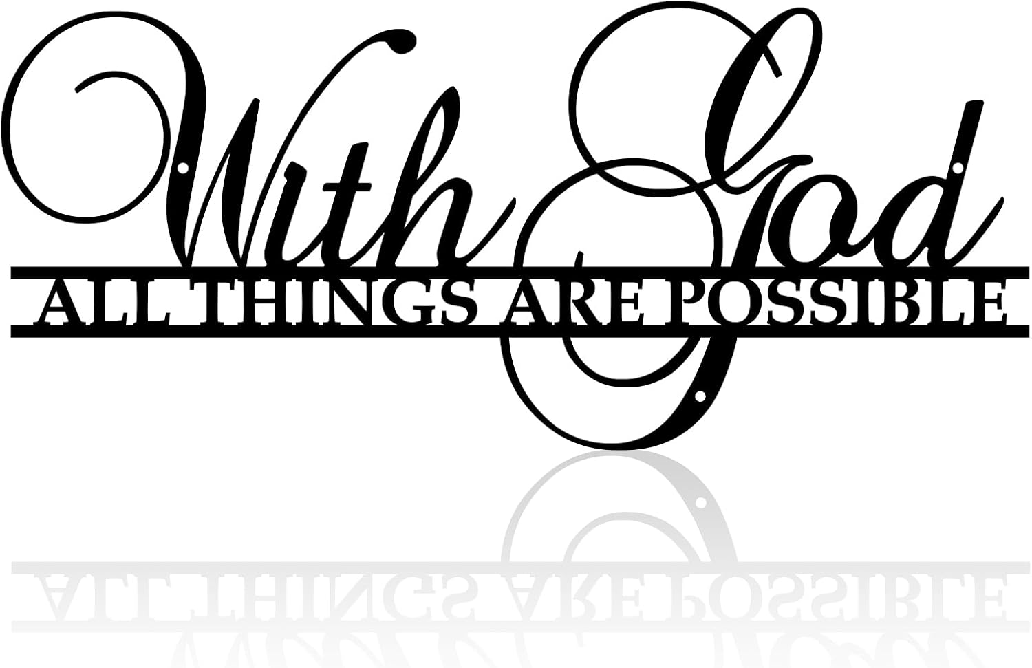 HQIOA All Things Are Possible Metal Wall Decor