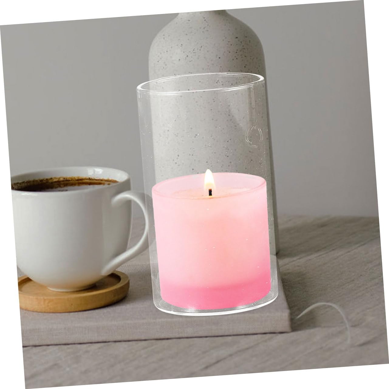 Happyyami 3Pcs Cylinder Candle Covers for Home Wedding Decor