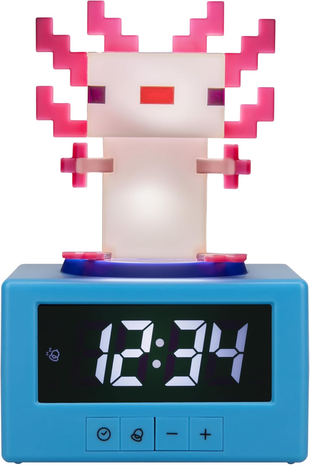 Paladone Minecraft Axolotl Alarm Clock with Night Light