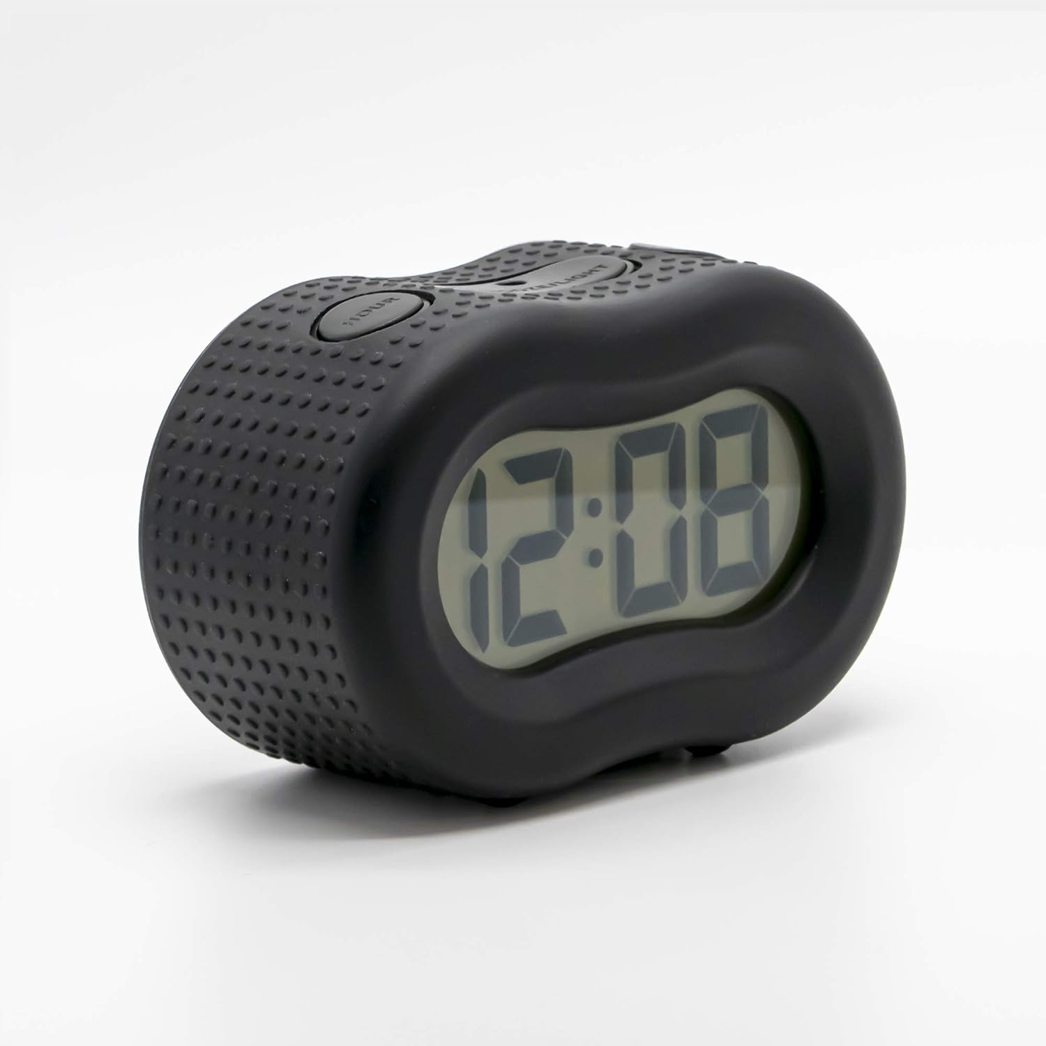 Timelink Smartlight Rubber Alarm Clock with Night Light Black
