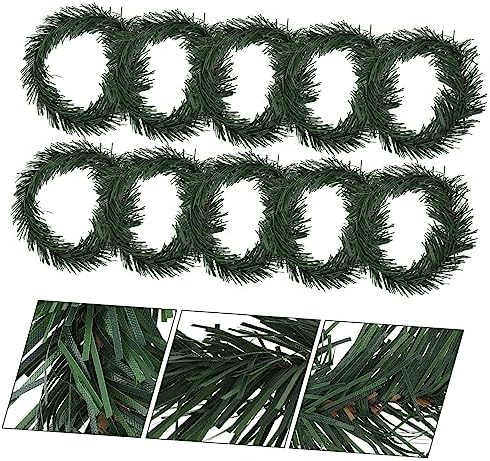 10pcs Artificial Pine Candle for Christmas Decor Centerpiece Wreaths
