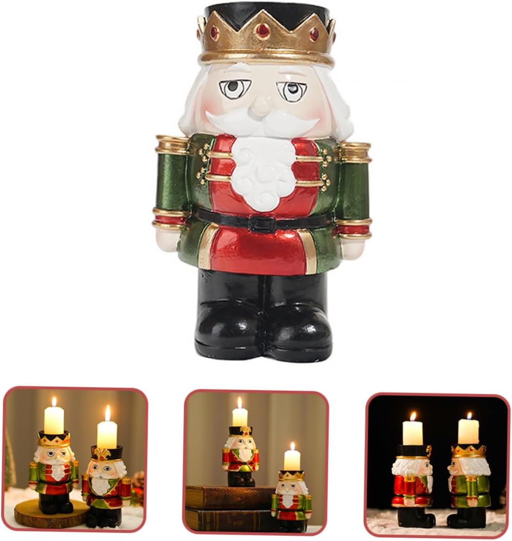 Elegant Nutcracker Candle Holder for Christmas Decor