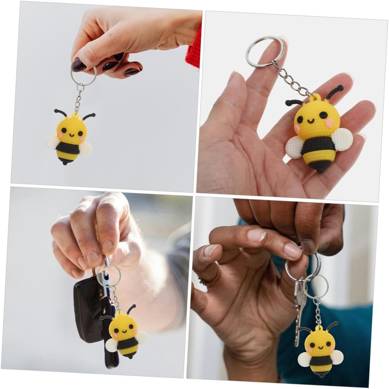 Cute Bee Keychain Backpack Keyring Party Favor