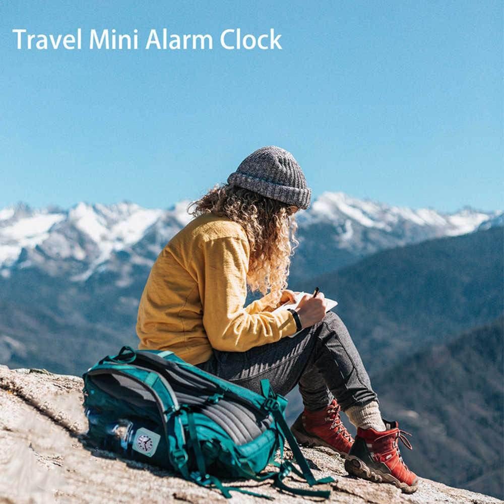 Jisile Travel Analog Alarm Clock 225 Inch Ultra Small with Snooze and Light
