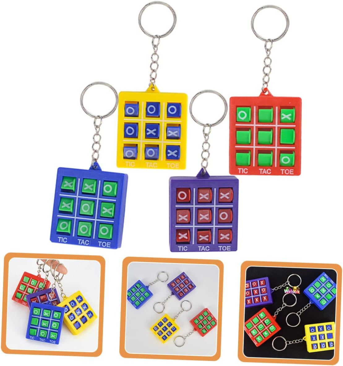 IMIKEYA 4pcs Chess Keychains Fun Fidget Toys