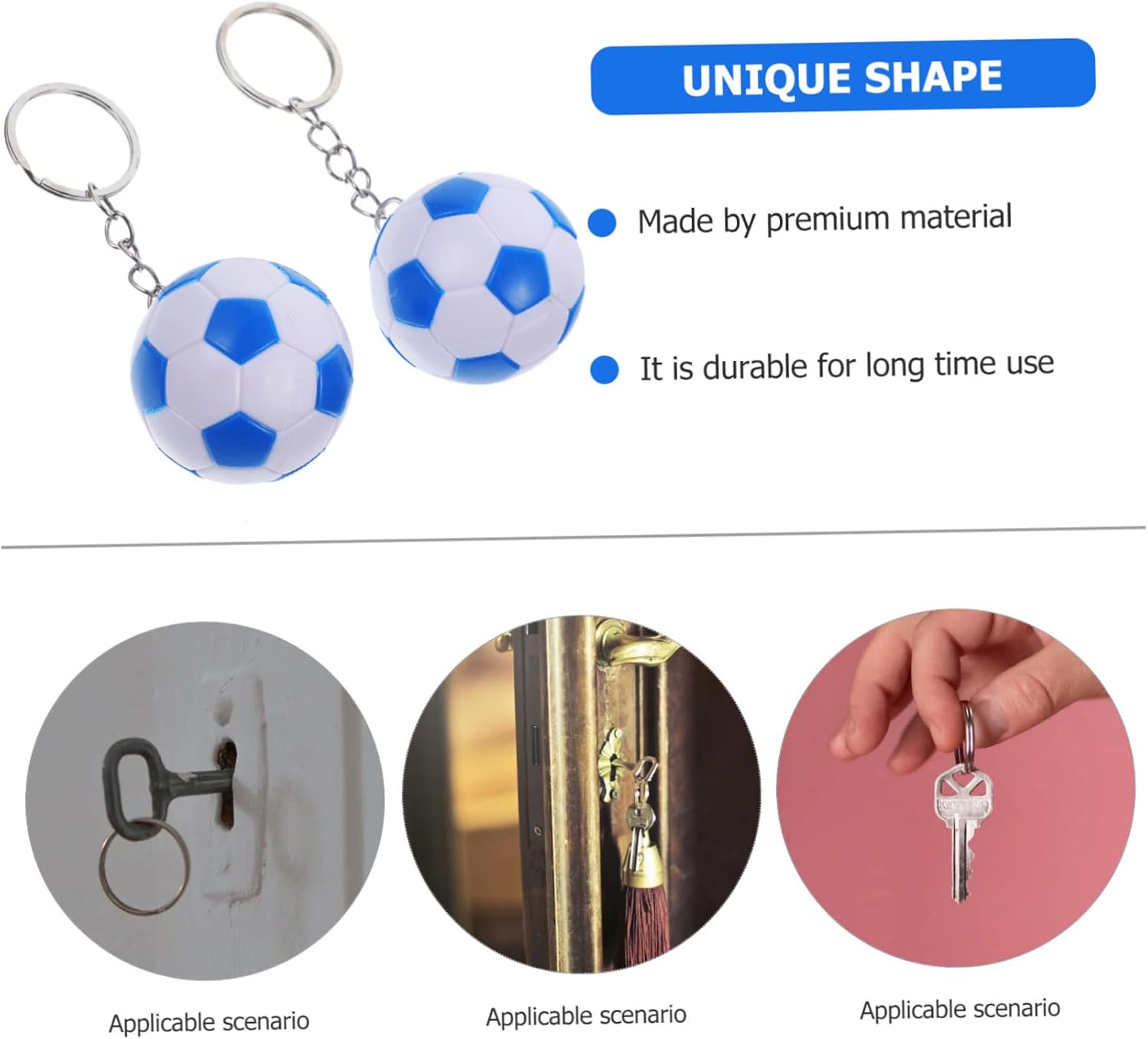 Cabilock 2Pcs Soccer Ball Keychains for Party Favors