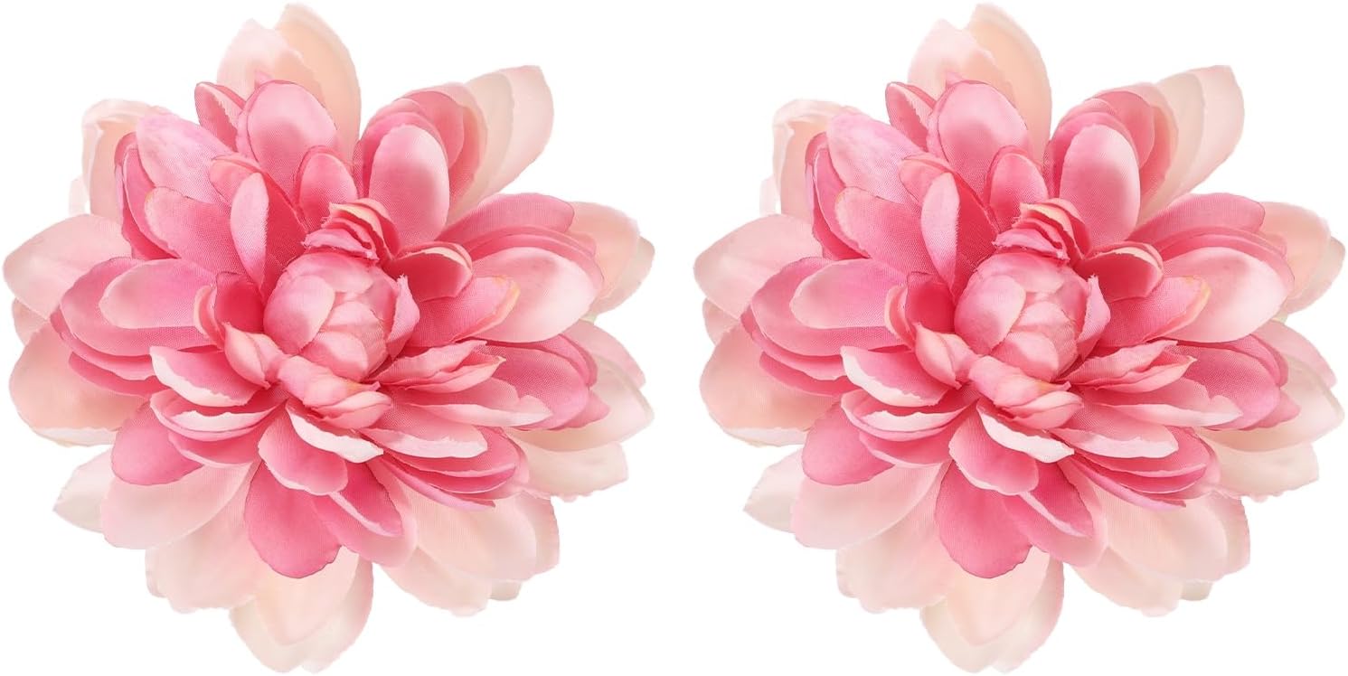 PATIKIL Artificial Lotus Flower Curtain Holdbacks 2Pcs Rose