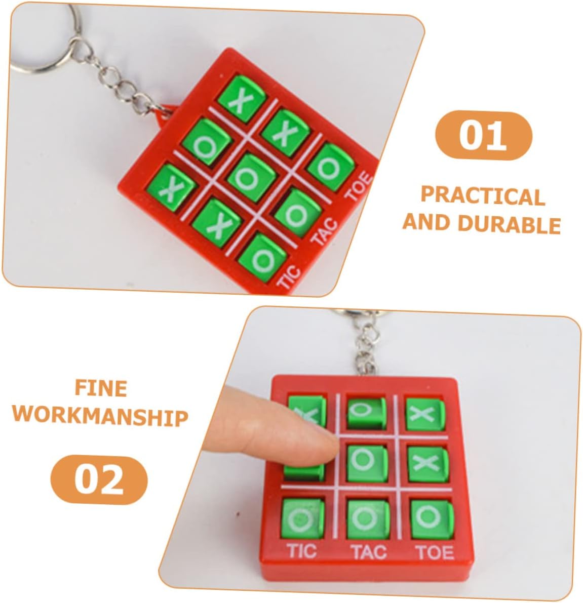 IMIKEYA 4pcs Chess Keychains Fun Fidget Toys