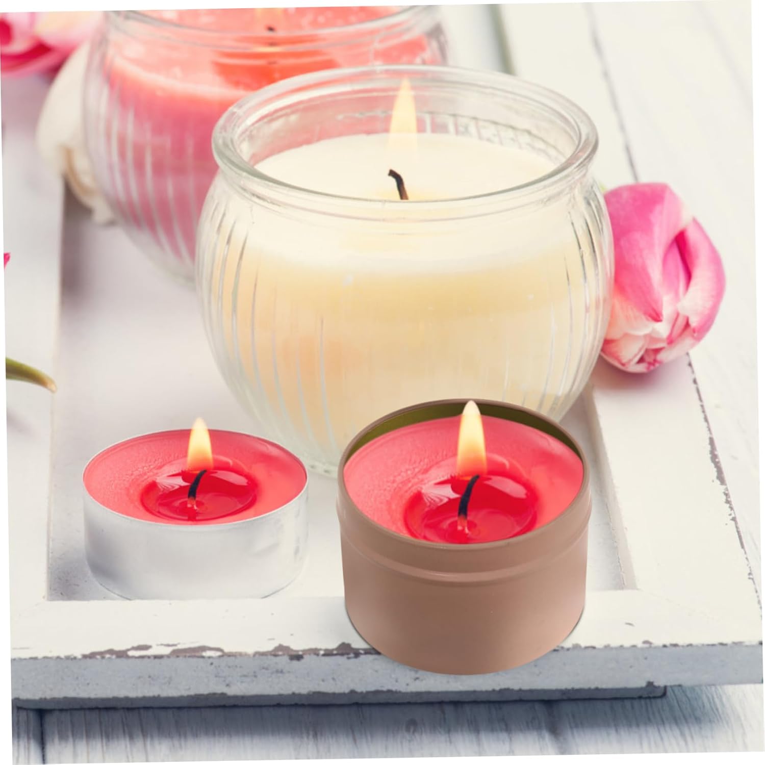 Happyyami 12pcs Empty Candle Jars with Sealing Lid