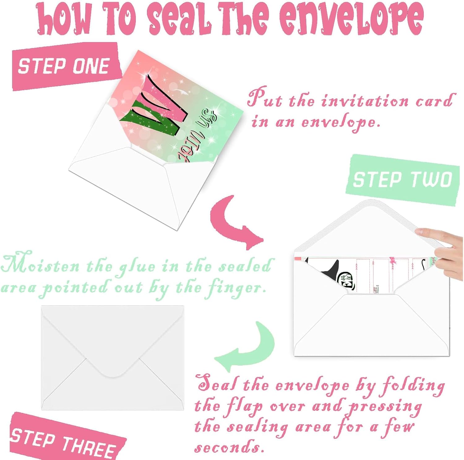 Green Pink Witch Themed Party Invites 15 Cards with Envelopes