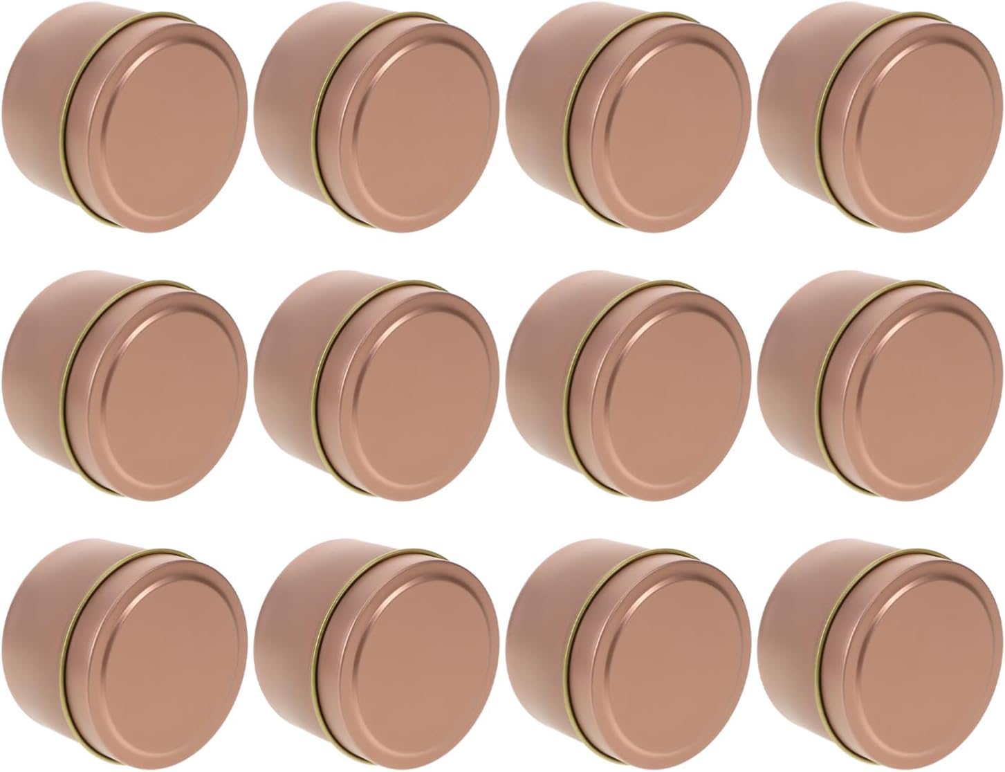 Cabilock 12pcs Iridescent Metal Candle Tins for DIY