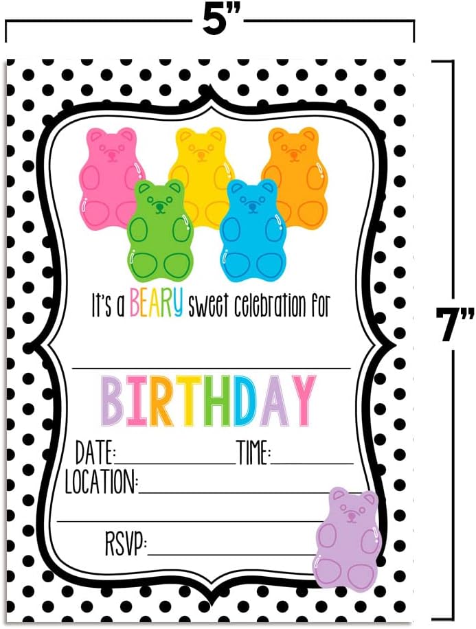 Beary Sweet Birthday Party Invites for Kids