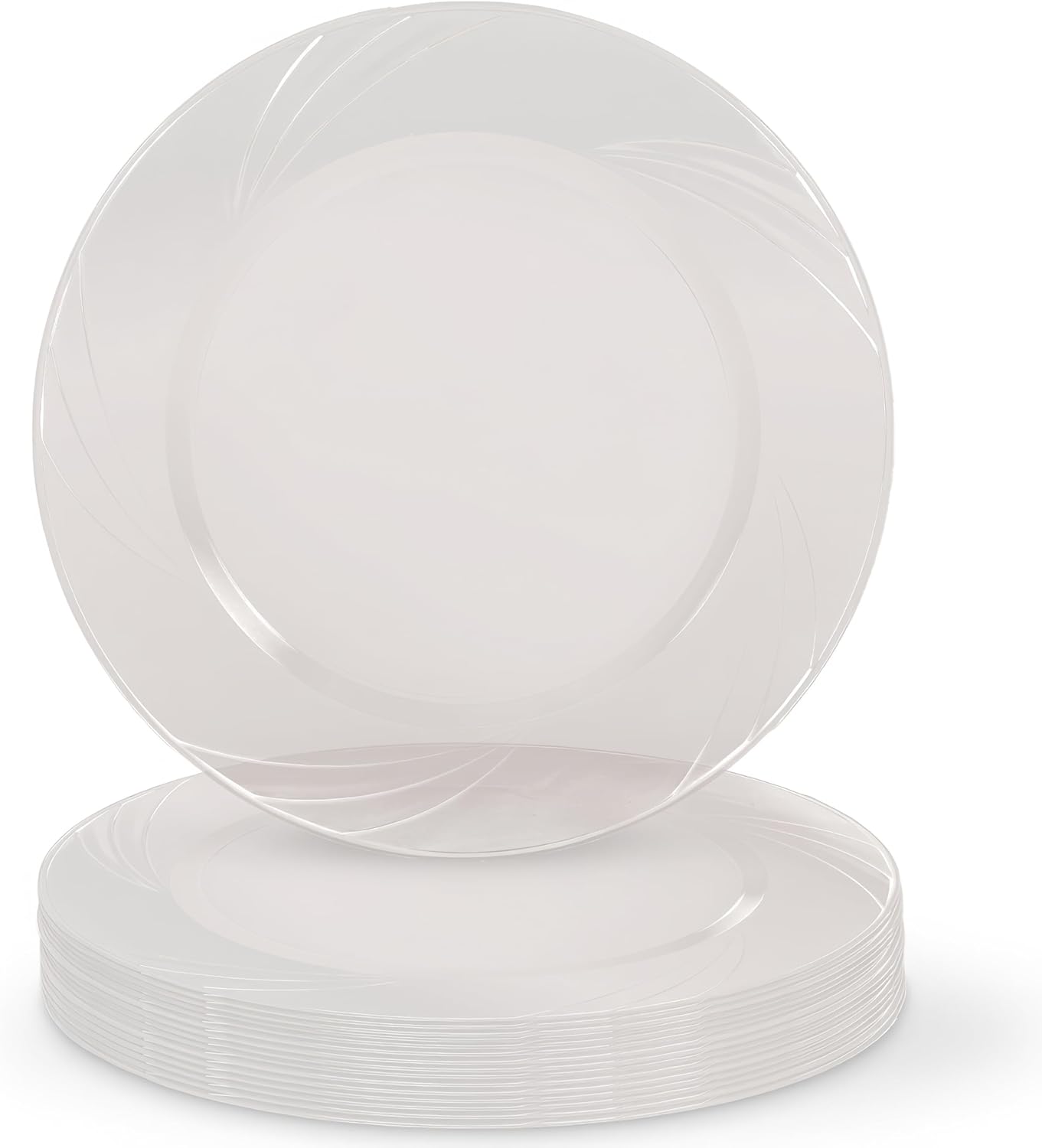 Newbury Clear Plastic Dinner Plates 1075 Pack of 15