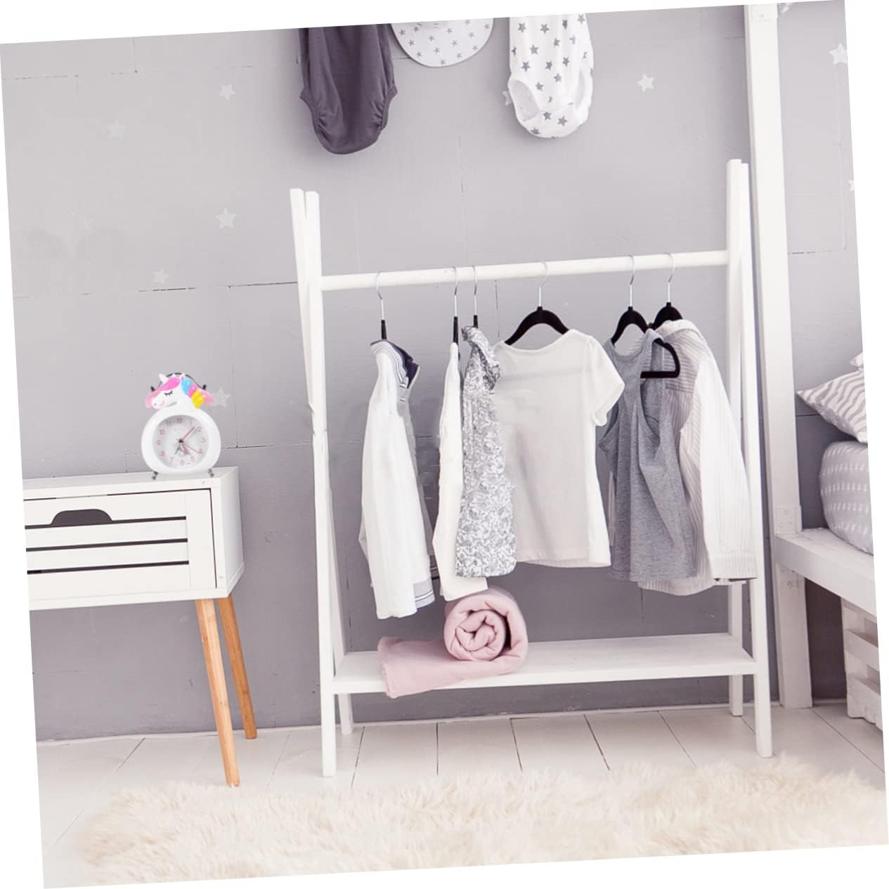 ABOOFAN Cute Unicorn Alarm Clock for Home