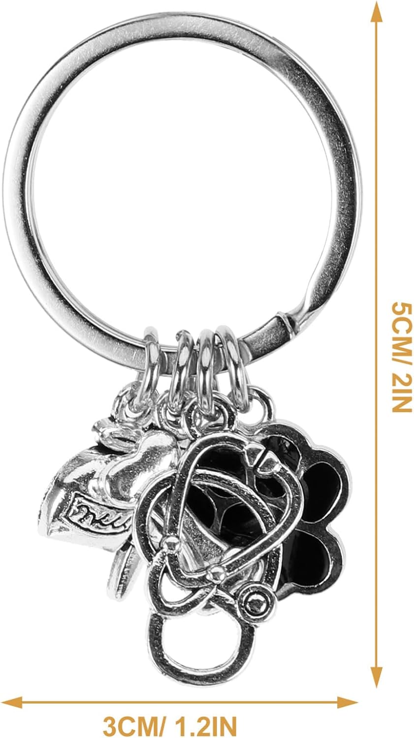 Adorable Dog Paw Keychain Charm for Keys Bags Backpacks