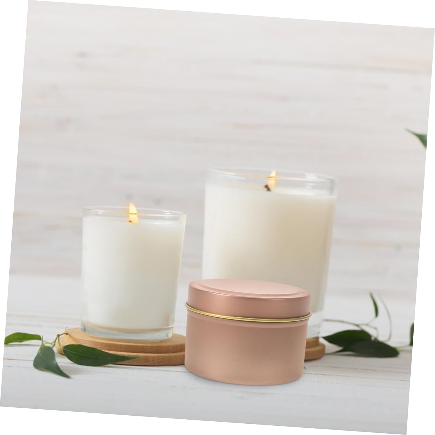 12pcs Metal Candle Tins for Candle Making Storage