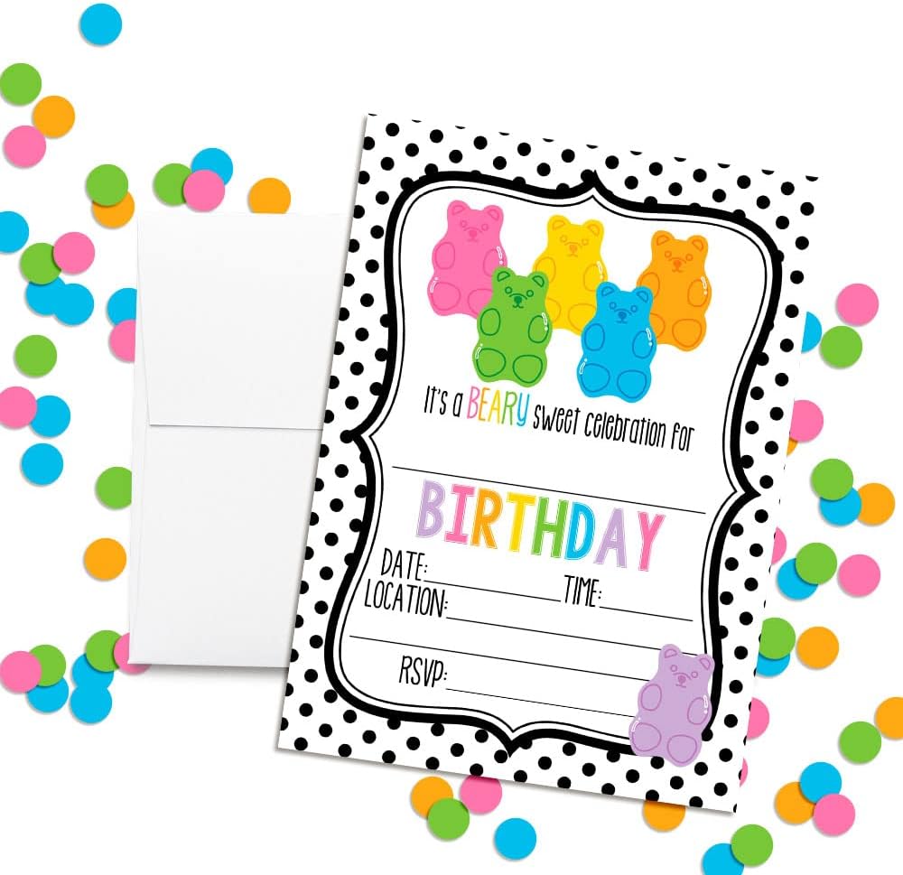 Beary Sweet Birthday Party Invites for Kids