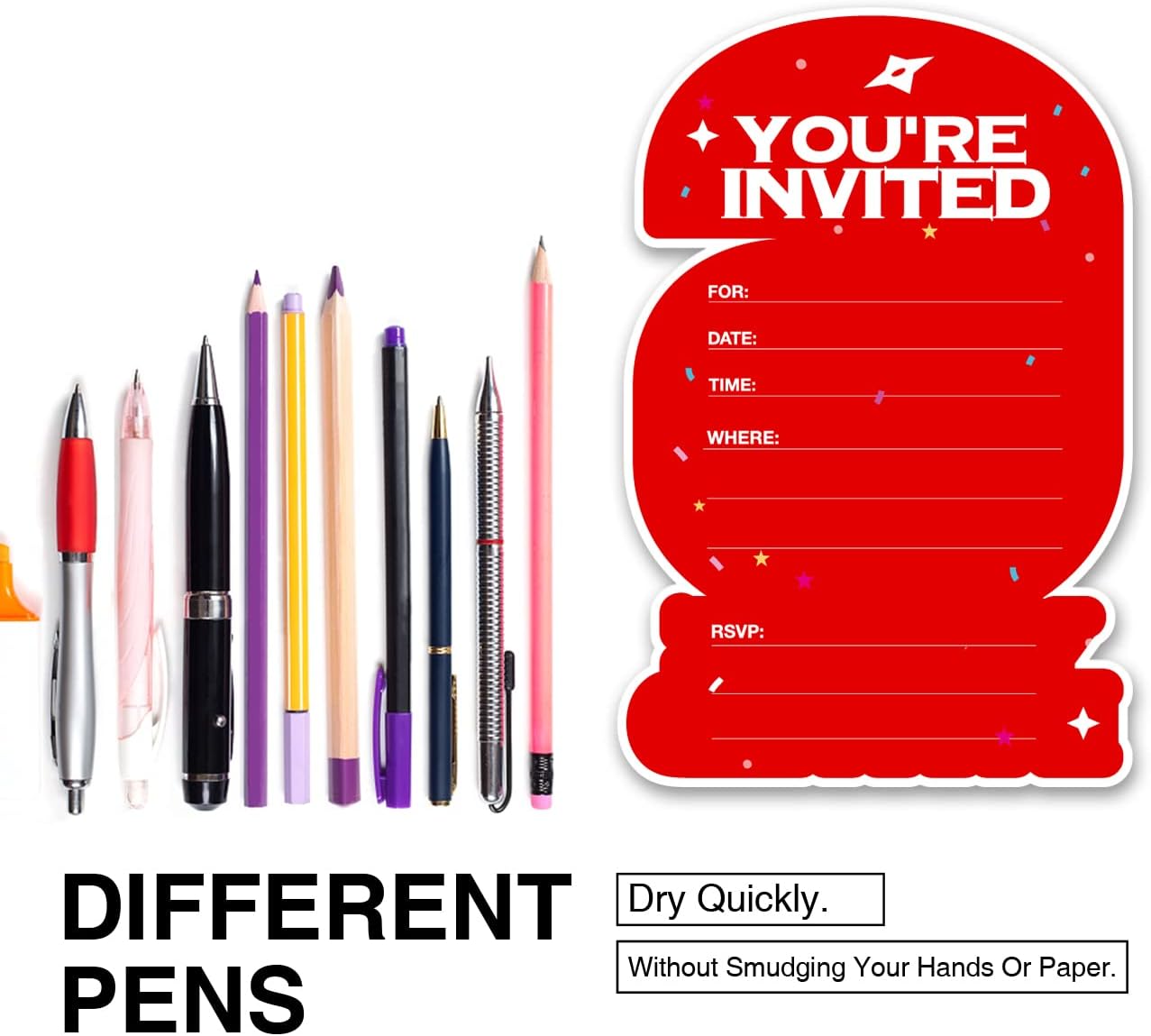 20 Ninja 6th Birthday Invitations with Envelopes