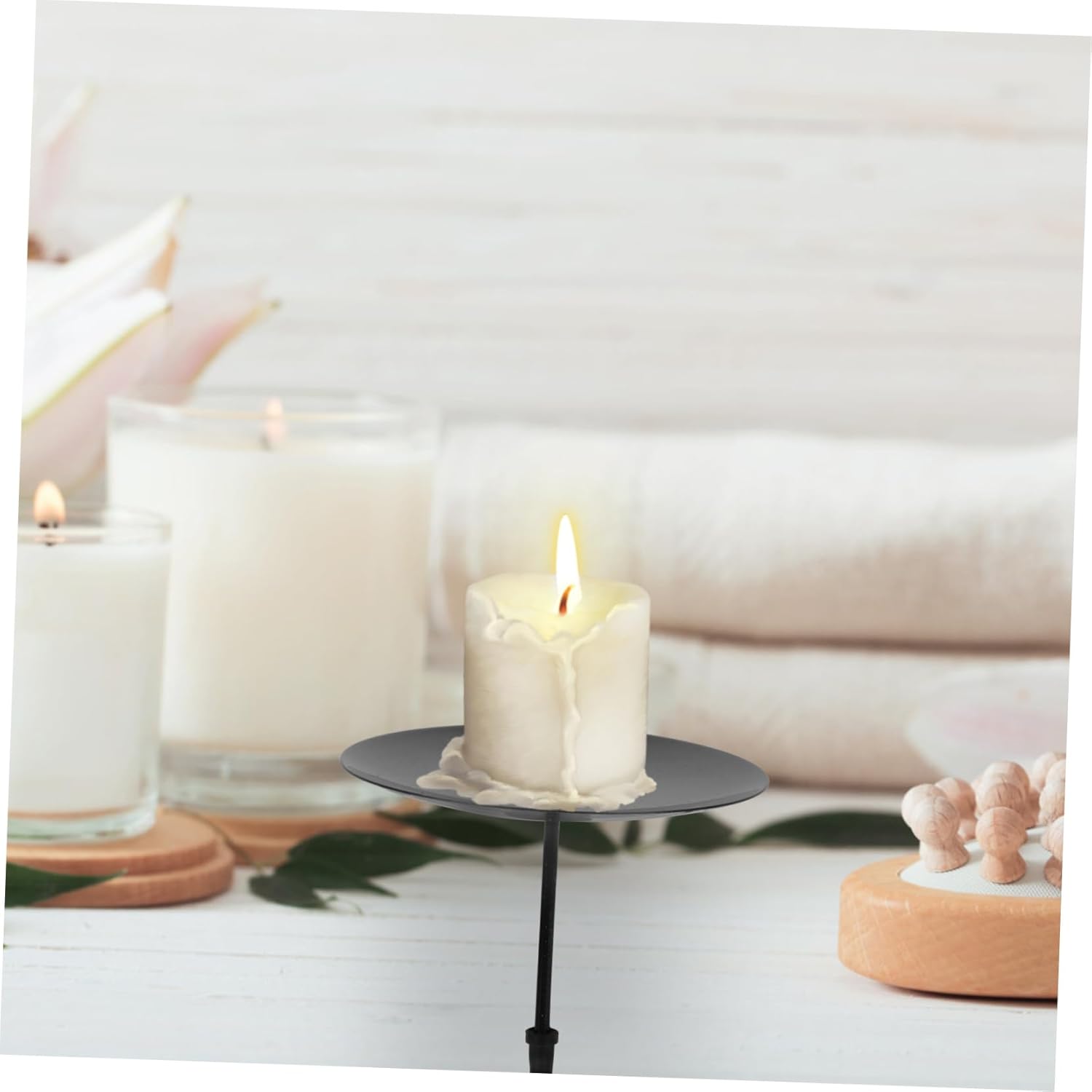 12pcs Christmas Wreath Candle Holders Set