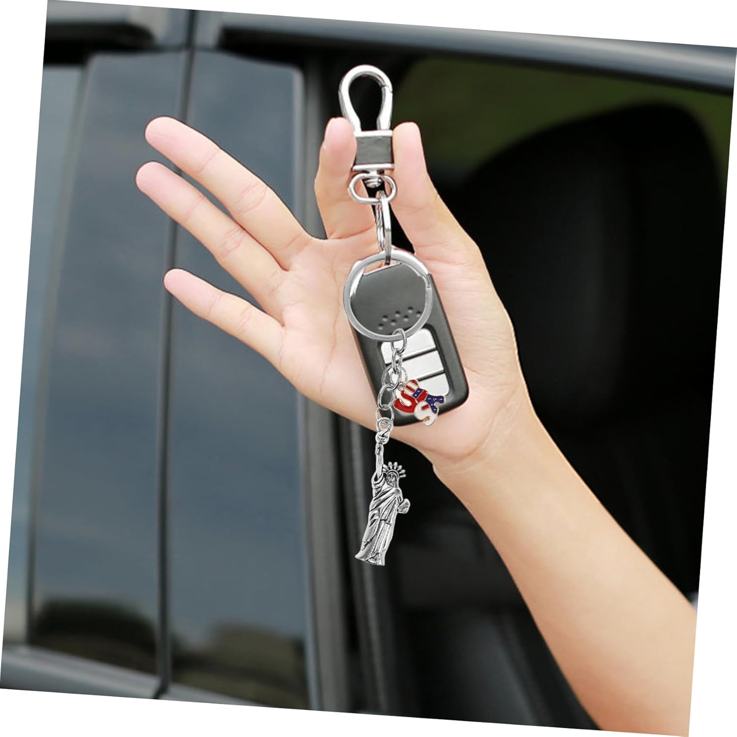 CHILDWEET USA Flag Keychain Pendant Lightweight Travel Souvenir