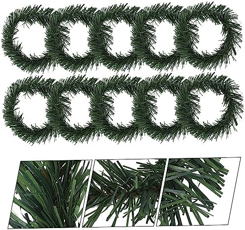 10pcs Artificial Pine Candle Wreaths for Christmas Decorations