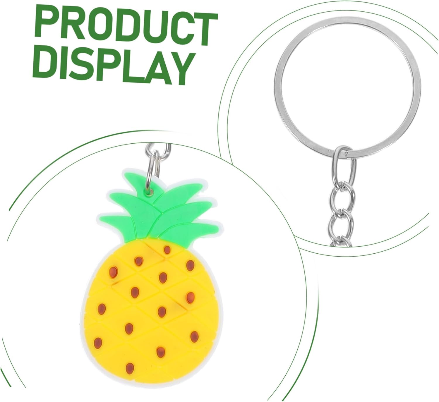 Unomor 12Pcs Pineapple Keychain Charms Summer Party Favors