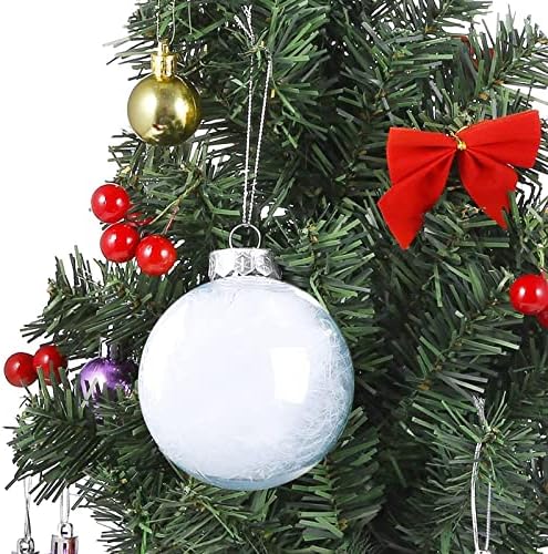 15 Pcs Clear Fillable Christmas Ornaments