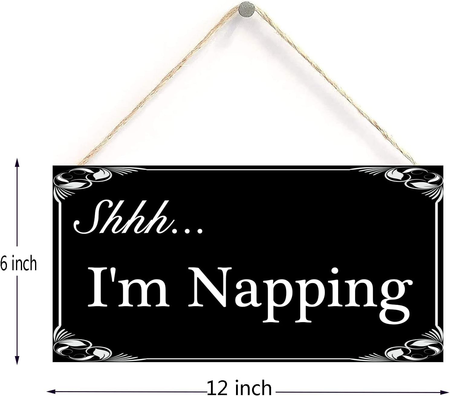 Shhh Im Napping Hanging Sign Decor Wooden 12x6