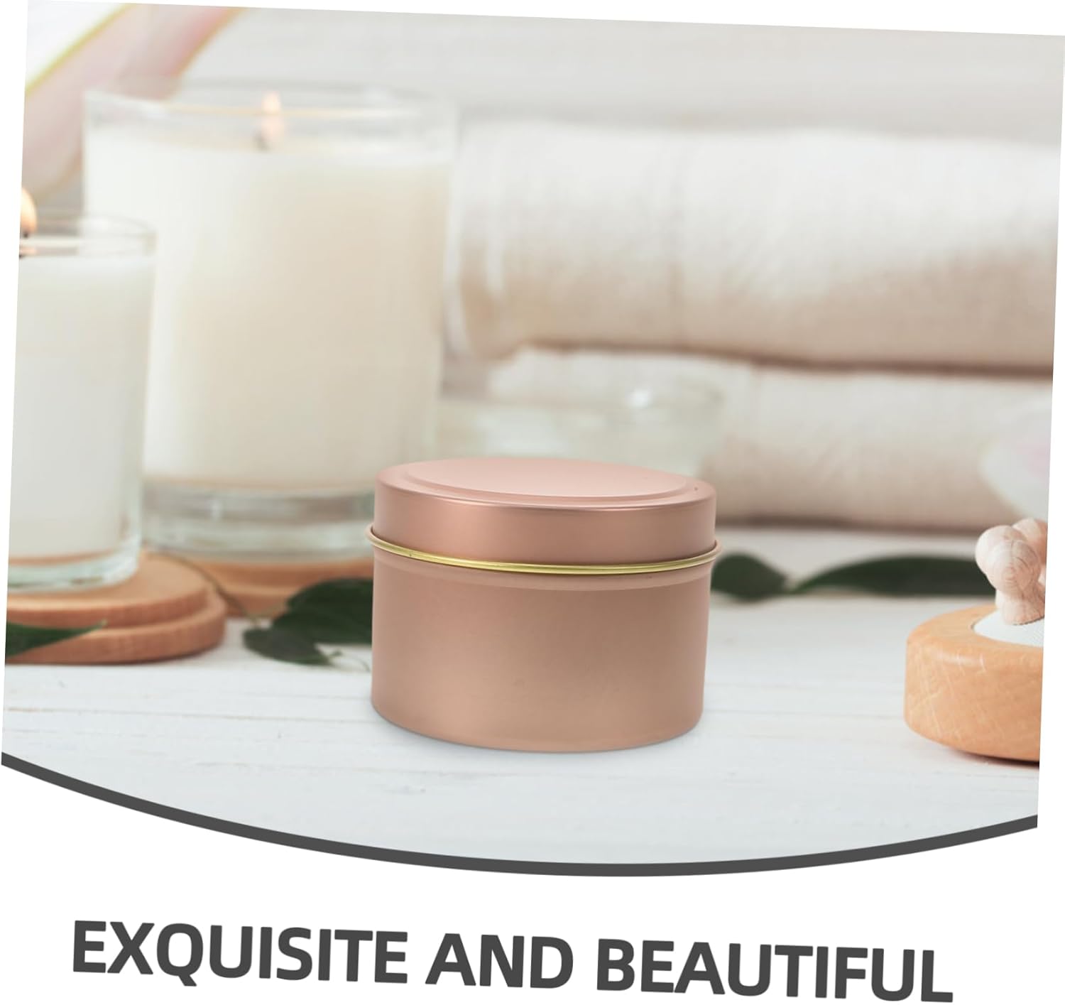 Cabilock 12Pcs 4oz Metal Candle Tins with Lids Empty DIY Containers