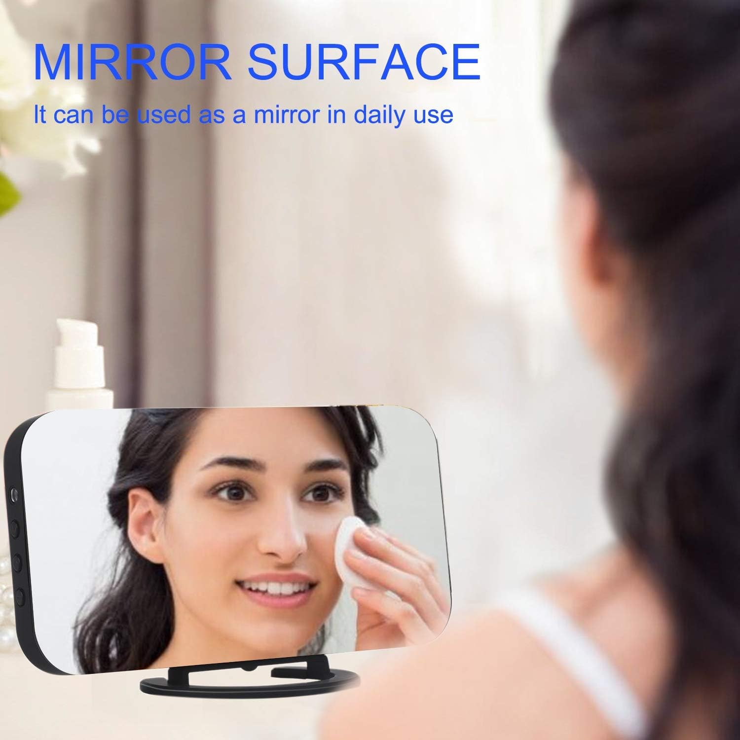 SZELAM Digital Alarm Clock with USB Charger and Mirror Surface