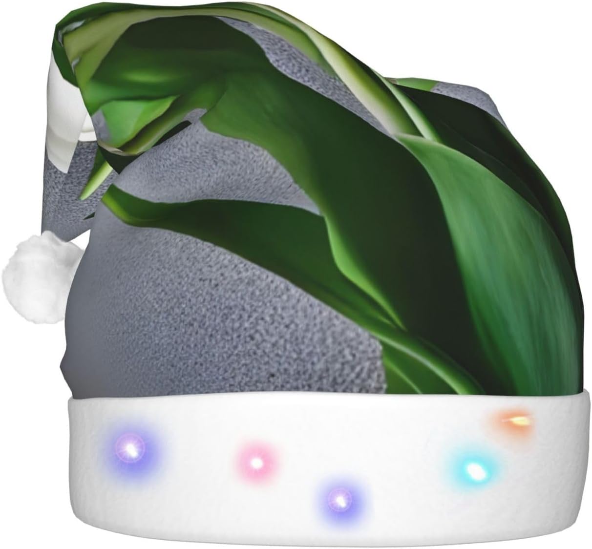 White Tulips Christmas Hat with LED Lights
