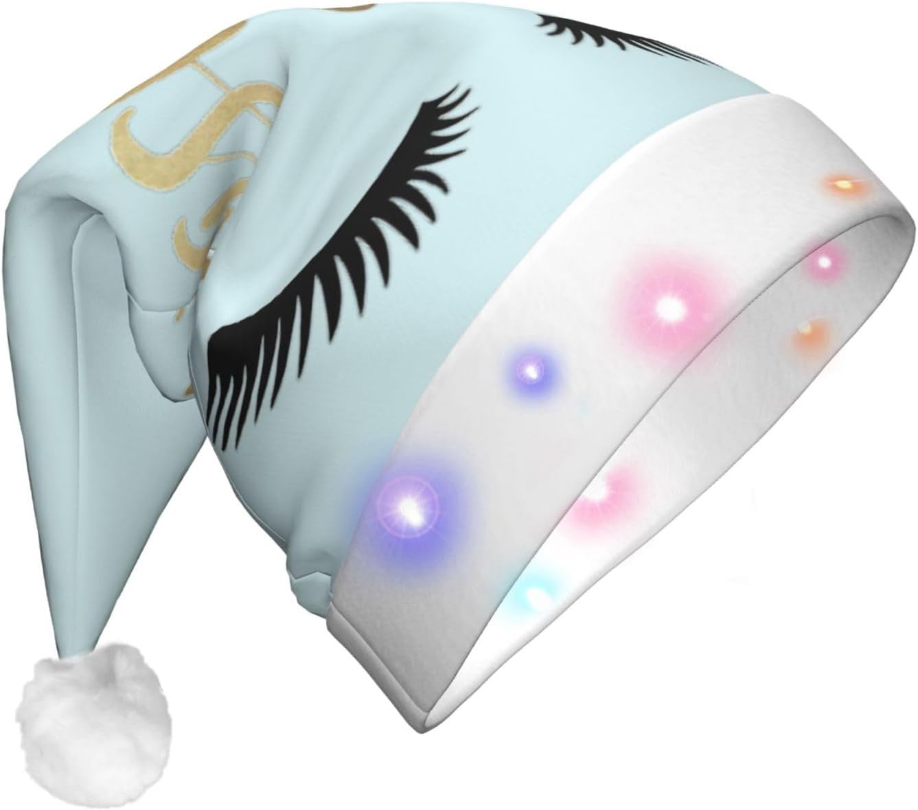 Vibrant Christmas Hat with LED Lights for Adults
