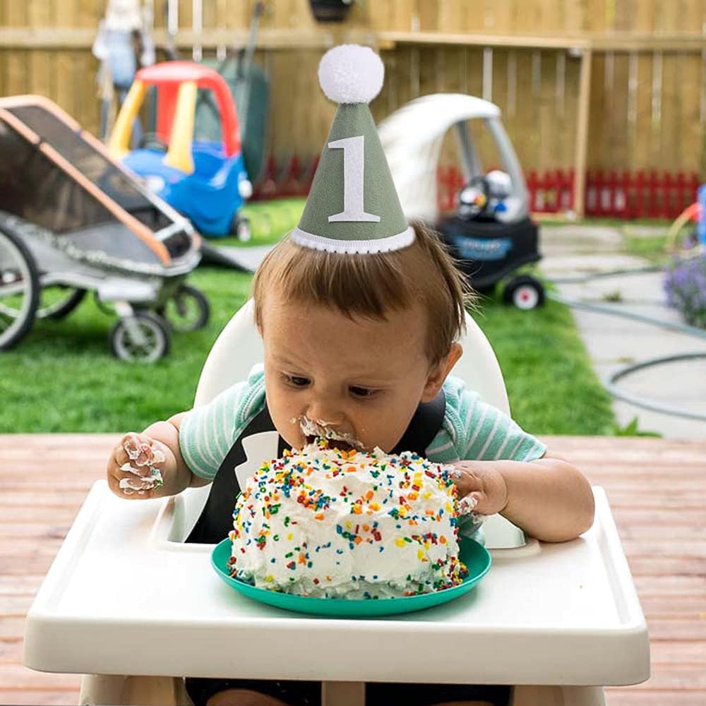 Baby Party Handmade Felt Hat - Green Birthday Photo Booth Prop