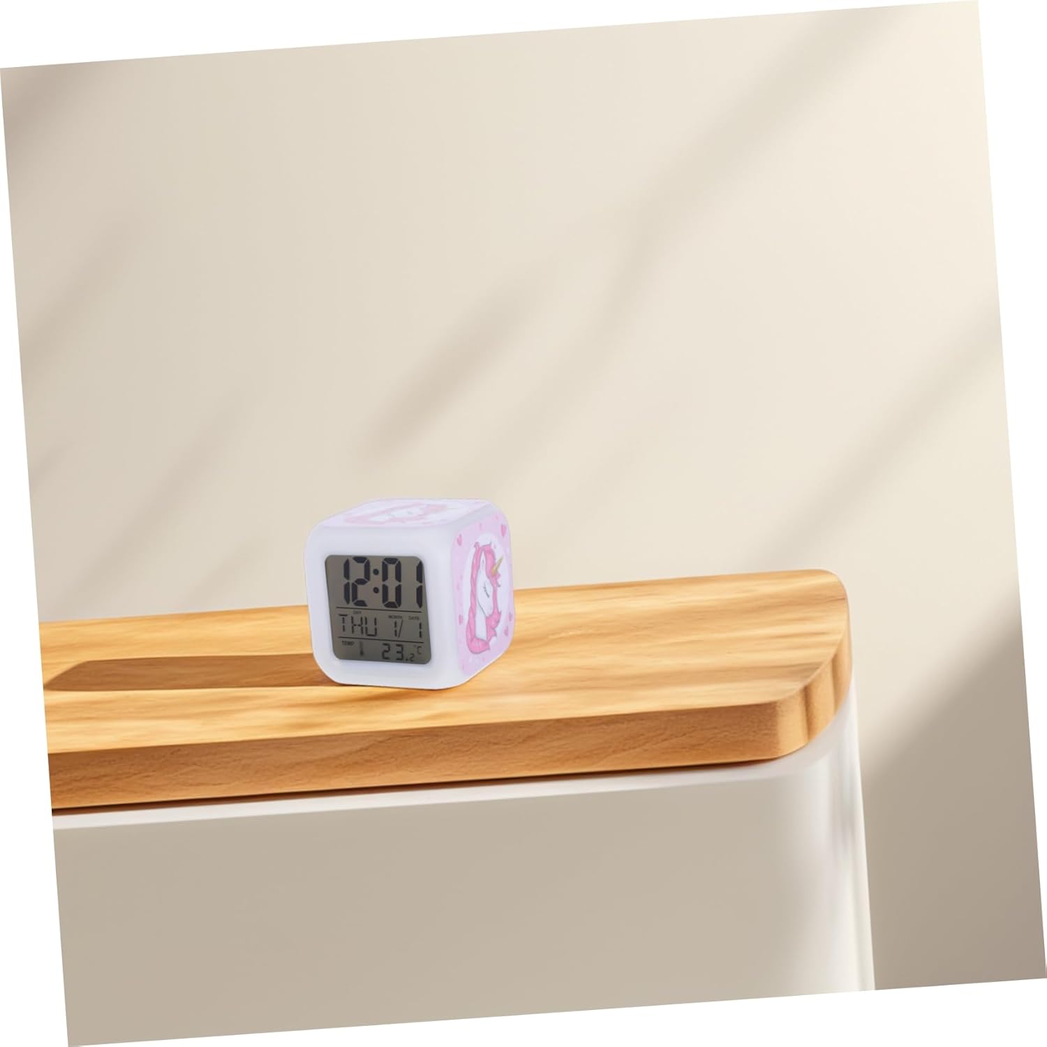 Unicorn LED Alarm Clock Cute Mute Design for Bedroom