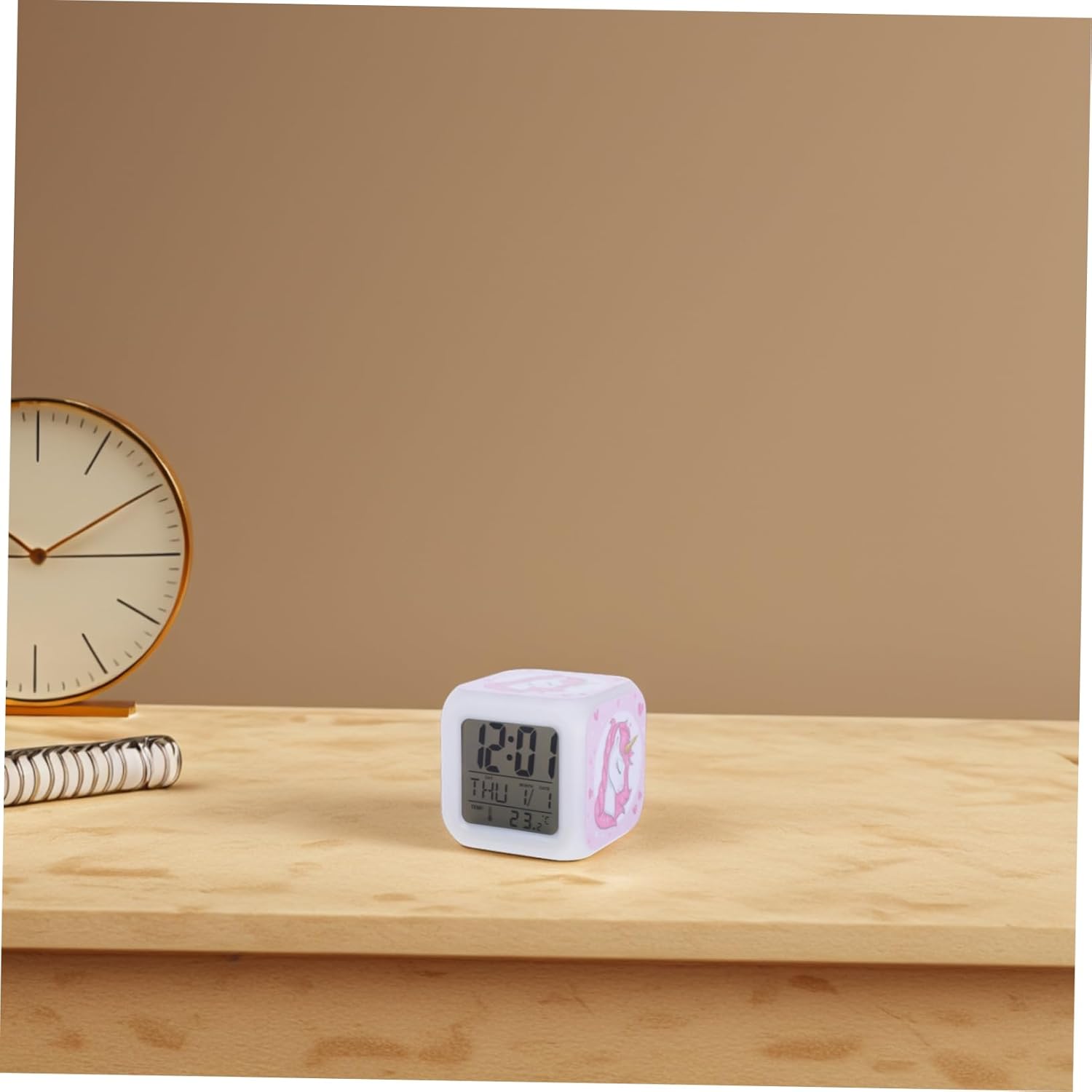 Zerodeko LED Unicorn Alarm Clock with Silent Mute Function