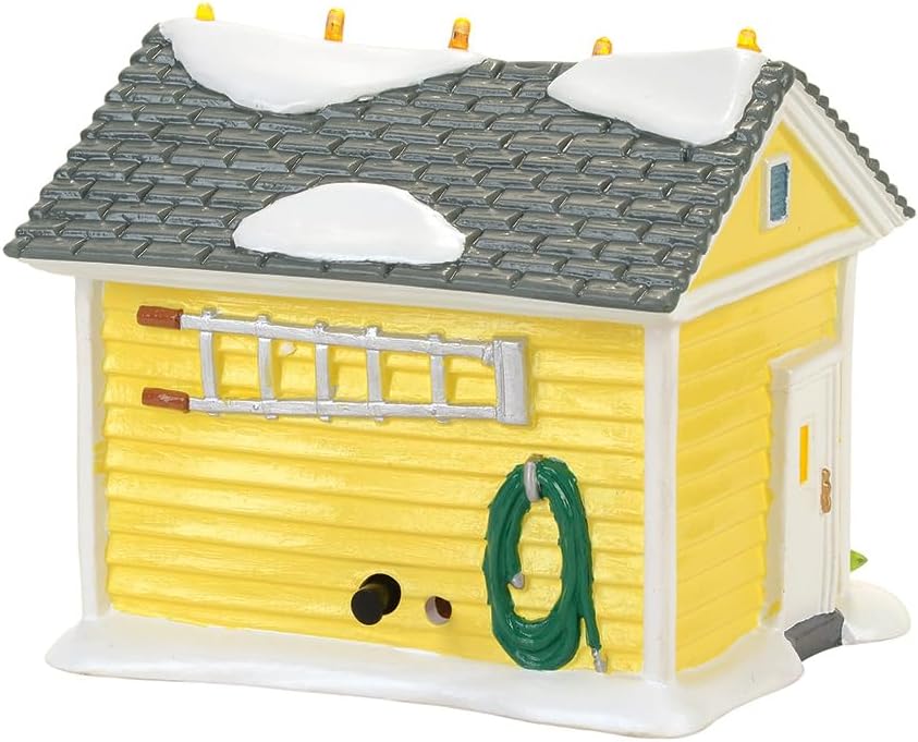 Department 56 Snow Village National Lampoon Christmas Vacation Garage Light Building