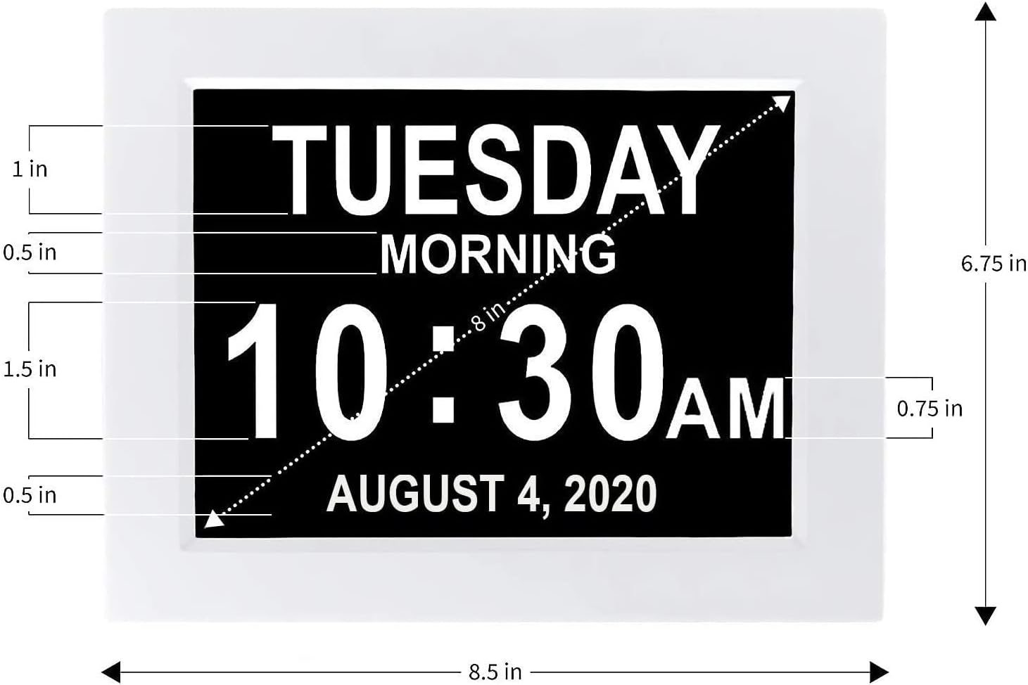American Lifetime 2025 Large Digital Clock for Seniors