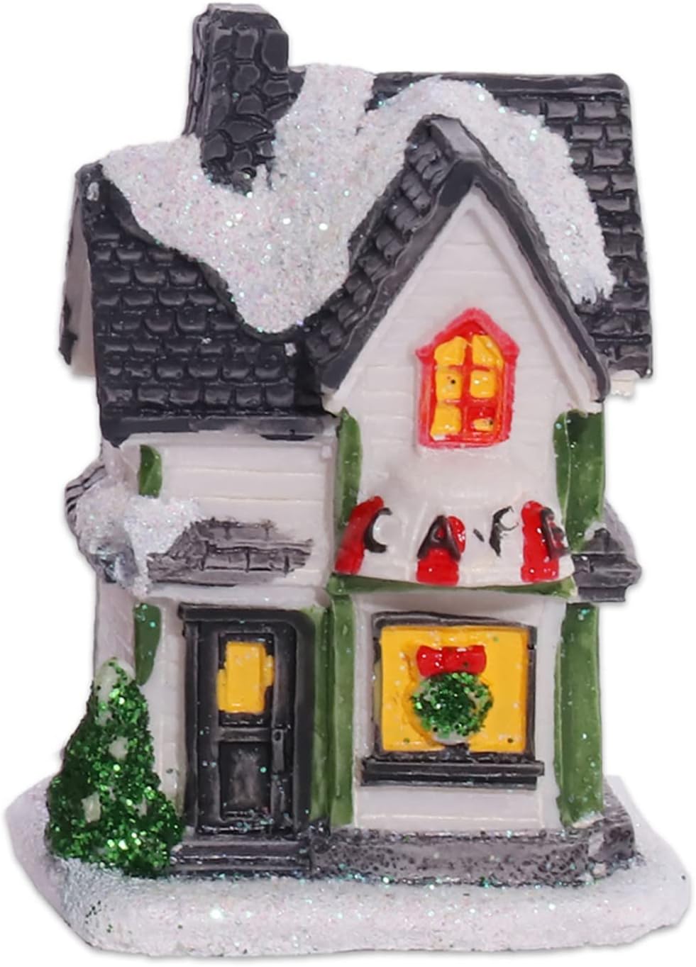 Ochine Resin Christmas Village Houses with LED Light