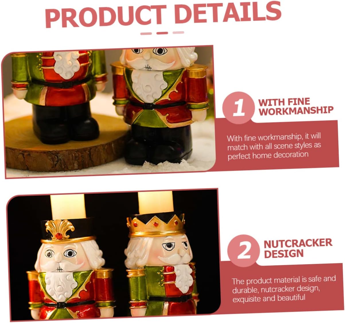 Elegant Nutcracker Candle Holder for Christmas Decor