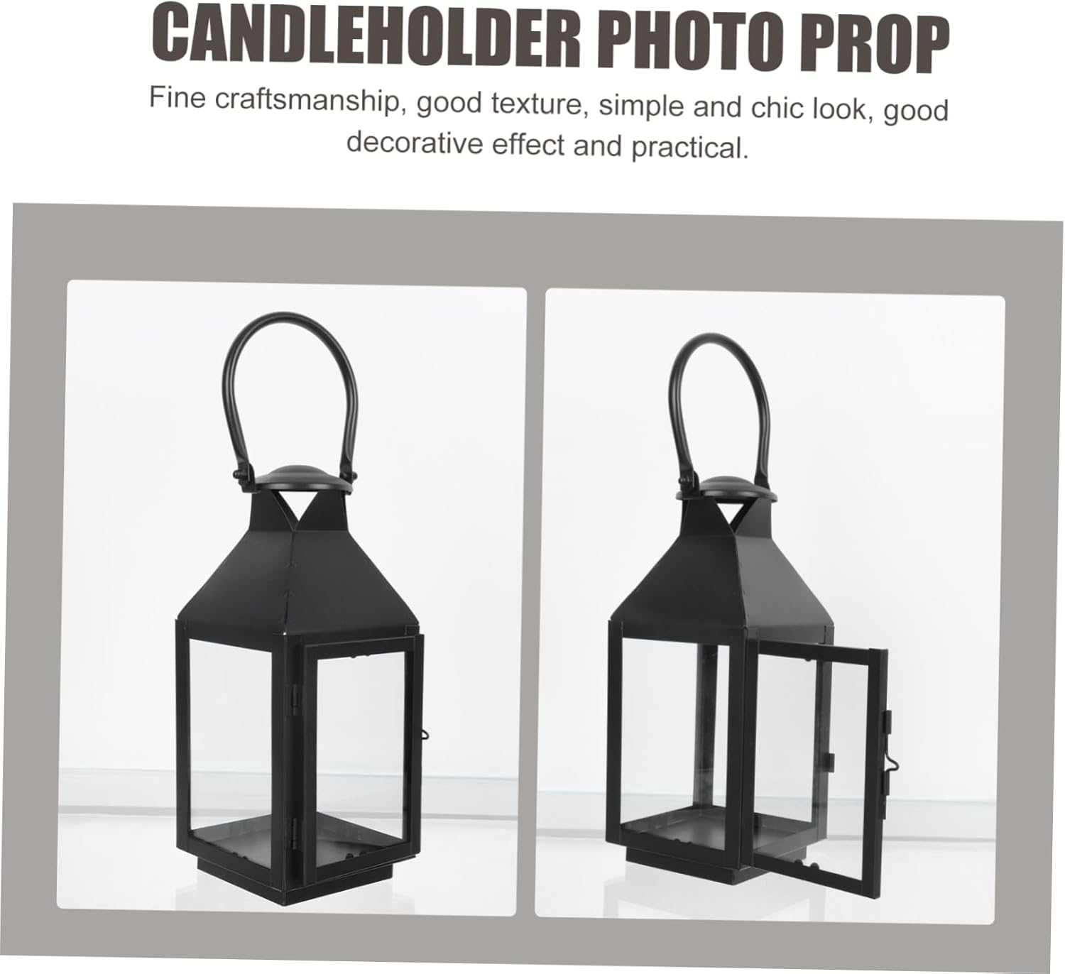 Cabilock Vintage Wrought Iron Wind Lantern Candleholder