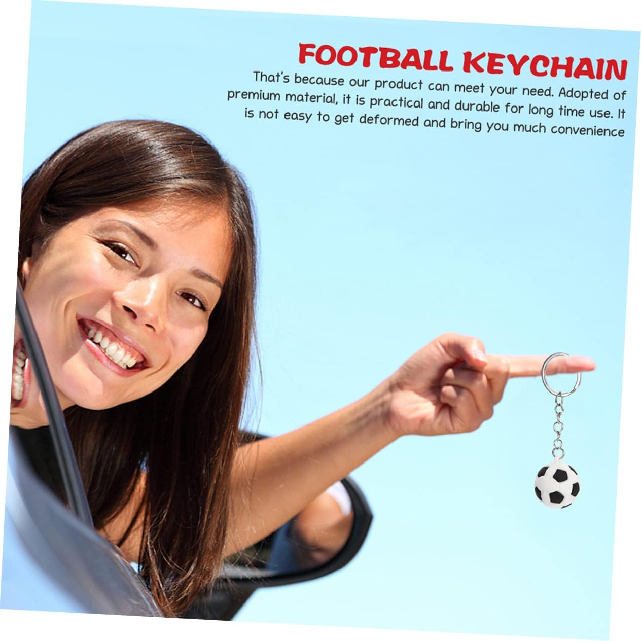 DECHOUS 16pcs Soccer Keyrings Sports Keychains for Boys and Girls