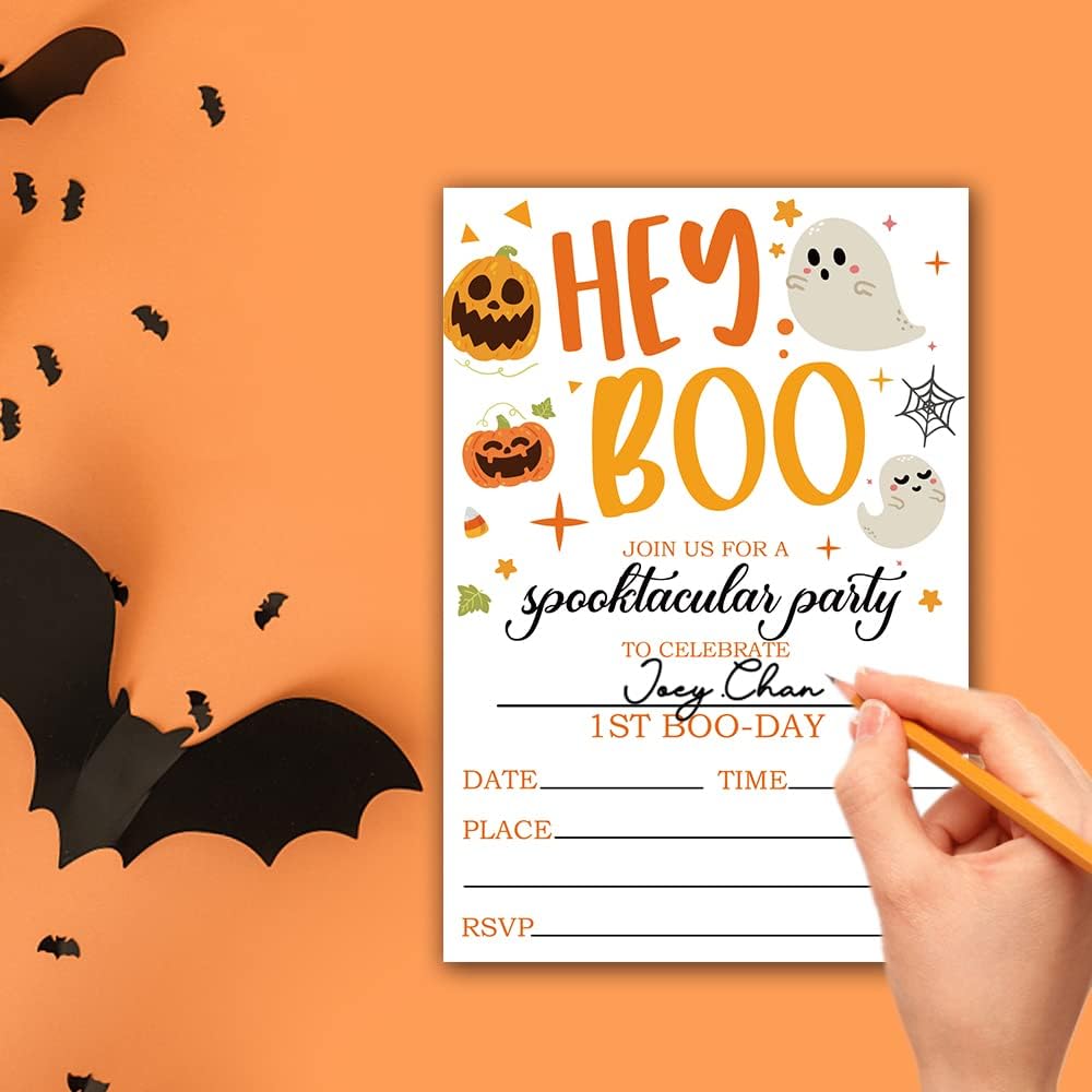 Deluxe Halloween Party Invitations Set with Envelopes 25 Cards 4X6